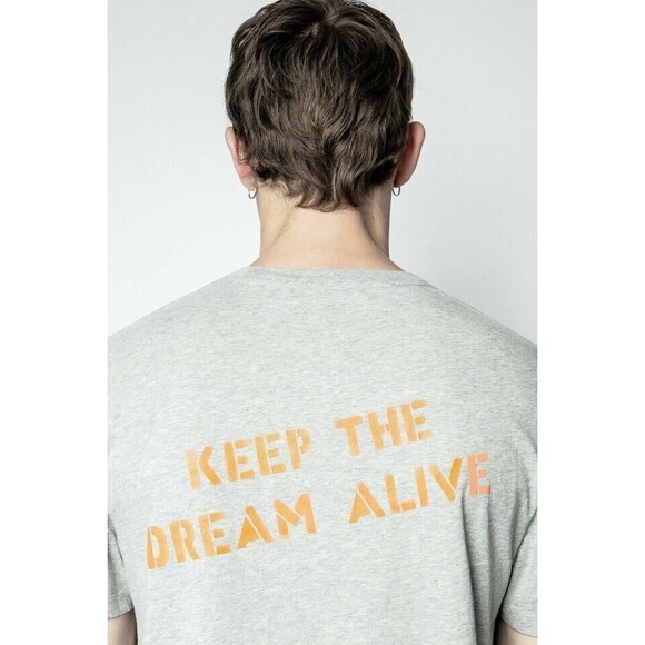 Zadig & Voltaire Men's Ted Hc Ktda T-shirt Gray Printed Cotton XS NWT 214081 - Picture 5 of 7